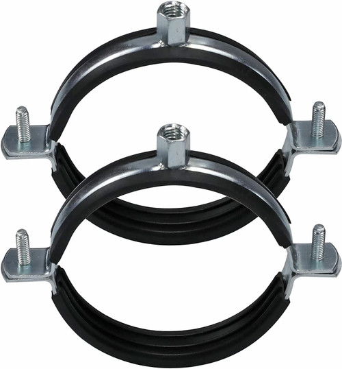 PEROMI 5 PCS Split Ring Pipe Hanger Heavy Duty Adjustable Pipe Bracket Clamp Wall Ceiling Mount Pipe Support ID 5.5 Inch(140mm)