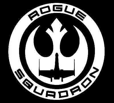 Star Wars Rogue Squadron Decal Vinyl Sticker|Cars Trucks Vans Walls Laptop| White |5.25 x 5 in|LLI085