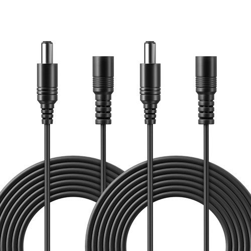 2 Pack 3M/10FT DC 12V Power Extension Cord,5.5mm x 2.1mm Male to Female Extension Power Cord for Security Camera CCTV IP,Router,LED Strip,DVRs and More Devices