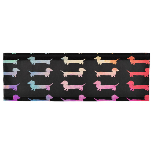 Augenstern Window Topper Curtain Cute-Dachshunds-Colorful 54x18 inch Valance Short Curtain for Kitchen Windows/Bathroom/Living Room/Bedroom