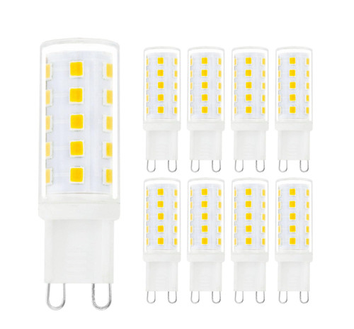 Dimmable G9 LED Light Bulb 4W, 40W T4 Halogen Equivalent, 4000K Natural White 120V, G9 Bi-Pin Base Chandelier Light Bulb 400LM (Pack of 8)