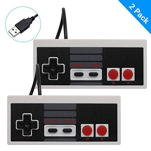 ARCHE 2 Packs Classic USB Wired Controller for NES Gaming, Retro Gamepad Joystick Raspberry Pi Gamepad For Laptop Computer Windows PC Mac Linux Retropie NES Emulators