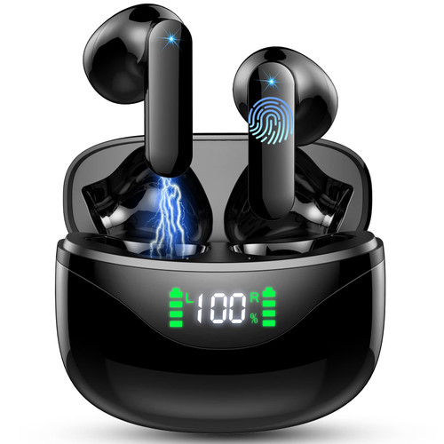 Wireless Earbuds, Bluetooth 5.3 Headphones Stereo Bass Bluetooth Earbuds Built in Noise Cancelling Mic 36H Playtime Wireless Earphones with Mini Charging Case IP7 Waterproof Ear Buds for Android iOS Wireless Earbuds, Bluetooth 5.3 Headphones Stereo Bass Bluetooth Earbuds Built in Noise Cancelling Mic 36H Playtime Wireless Earphones with Mini Charging Case IP7 Waterproof Ear Buds for Android iOS