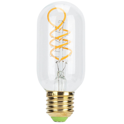 YOUTHINK Light Bulb, E27 T45 Vintage Edison Bulbs 4W LED Flexible Spiral Filament Light Bulb Dimmable Round Globe Large Antique Light 110V
