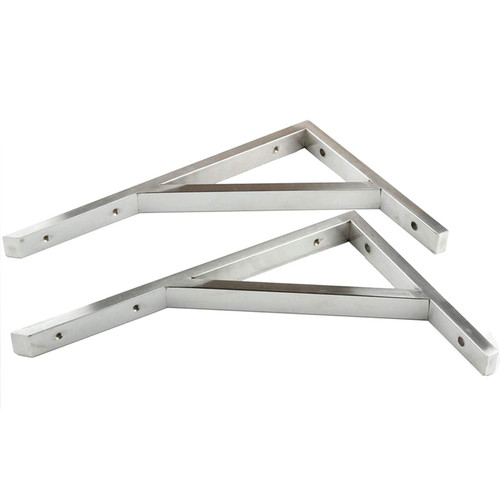 2 Pcs Heavy Duty Shelf Brackets Stainless Steel Triangle Support Brackets Right Angle Bracket Corner Brace Wall Mounted Floating Shelves