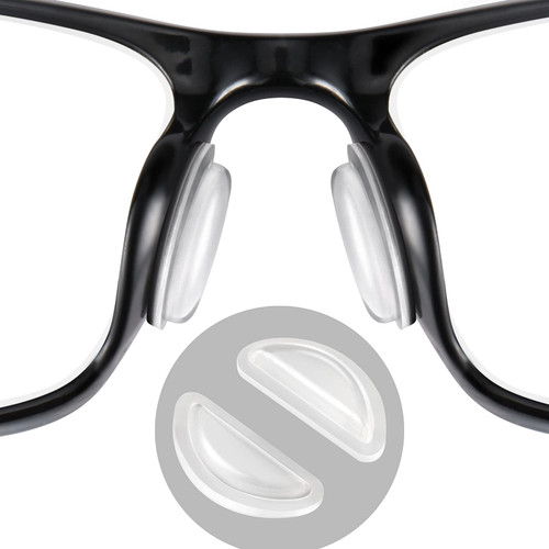 SURMAP Eyeglass Nose Pads, Soft Silicone Adhesive Glasses Nose Pad, Anti-Slip Heighten Air Chamber Nose Pads for Full Plastic Frames, 10 Pairs (Clear) SURMAP Eyeglass Nose Pads, Soft Silicone Adhesive Glasses Nose Pad, Anti-Slip Heighten Air Chamber Nose Pads for Full Plastic Frames, 10 Pairs (Clear)