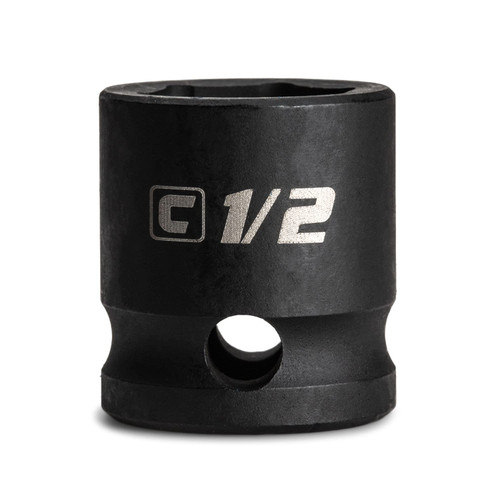 Capri Tools 1/2 in. Stubby Impact Socket, 3/8 in. Drive, 6 Point, SAE