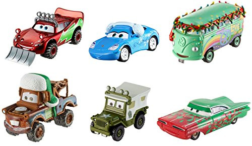 Disney Pixar Cars Diecast Holiday Collection (6 Pack) Lightning McQueen, Mater, Sarge, Fillmore, Ramone, & Sally Disney Pixar Cars Diecast Holiday Collection (6 Pack) Lightning McQueen, Mater, Sarge, Fillmore, Ramone, & Sally
