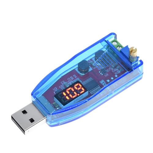 HIIGH LED DC-DC 5V to DC 1-24V Adjustable Potentiometer USB Step Up/Down Buck Boost Converter Power Supply Voltage Regulator Module (Color : Rojo)