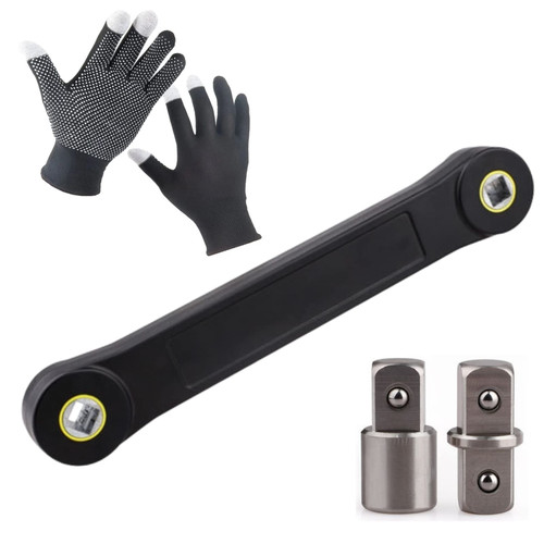 ZLIENSZUS Tight Reach Extension Wrench, Universal Extension Wrench, Combination Wrench Car Repair Tool, Extension Wrench with 3/8'' Adapter and 1/4'' Adapter, (Size : 1Pcs)