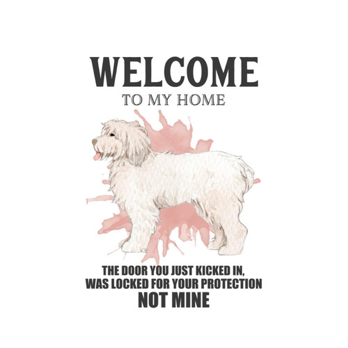Welcome to My Home Outdoors Home Wall Decor Wall Sticker Murals Cute Dog Self-Adhesive Wall Stickers for Teen Room Classroom Car Trucks Vinyl 22in
