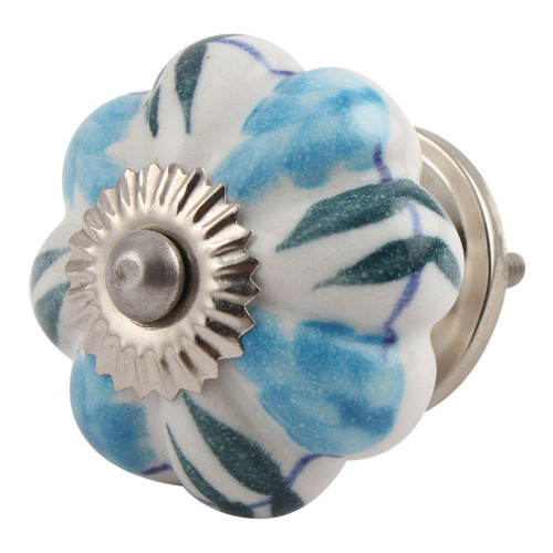 Indian Shelf 2 Pieces Drawer Hardware Knobs | Leaf Pumpkin Knob for Dresser | Dresser Pulls and Knobs Multicolor | Farmhouse Drawer Pulls Ceramic | Door Knobs Vintage | Door Knobs Cabinet