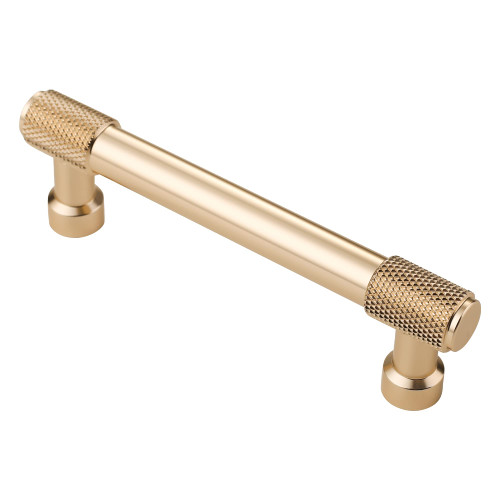 Alzassbg 10 Pack Gold Cabinet Pulls, 3-3/4 Inch(96mm) Hole Centers Kitchen Hardware Knurled Cabinet Handles for Cabinets and Drawers AL3017BB