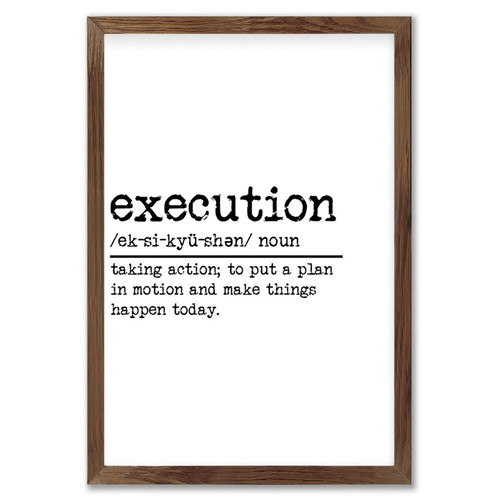 Execution Definition Print Sign Rustic Wooden Framed Sign Farmhouse Religious Wall Decor Wood Sign Plaque For Laundry 8X12 Inch Funny Inspiration Quote Sign For Sign Plaque Teachers