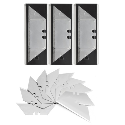 Utility Knife Blades 30 Pack, High Carbon Steel Standard Size Utility Knife Refill Blades, Heavy Duty SK5 Utility Razor Replacement Blades