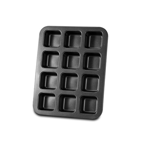 Gurlideo Brownie Cake Pan 12-Cavity,Mini Loaf Pan,Non-Stick Carbon Steel Baking Bread Pan Baking Tray Bakeware Gurlideo Brownie Cake Pan 12-Cavity,Mini Loaf Pan,Non-Stick Carbon Steel Baking Bread Pan Baking Tray Bakeware