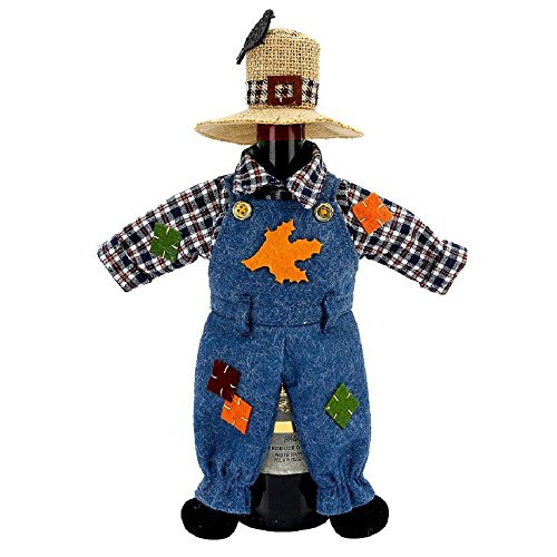 Celebrate Fall Together Scarecrow Wine Bottle Cover