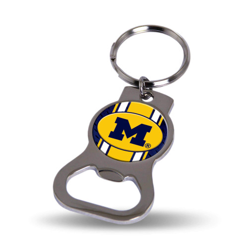 NCAA Rico Industries Metal Bottle Opener Keychain, Michigan Wolverines