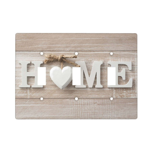 White Home Decorative Light Switch Cover Triple Toggle Switch Plate Covers 3 Gang Wall Plate Farmhouse Lightswitch Faceplate 4.50 X 6.38 Inch Rustic Wood