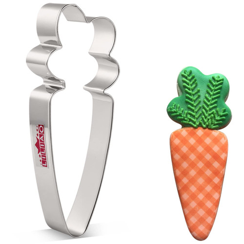 LILIAO Easter Carrot Cookie Cutter - 2 x 5 inches - Spring Sandwich Biscuit Cutters - Stainless Steel