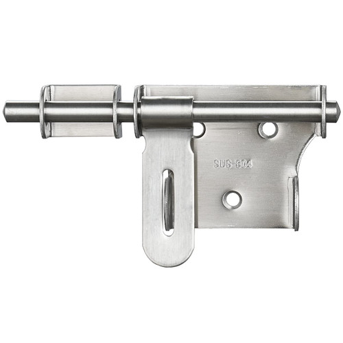 JQK Sliding Bolt Gate Latch, 6 Inch Thickening 304 Stainless Steel Barrel Bolt with Padlock Hole, Interior Door Latches Brushed Finish