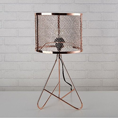 Urban Shop 784857777109 Perforated Tripod Table Lamp Rose Gold