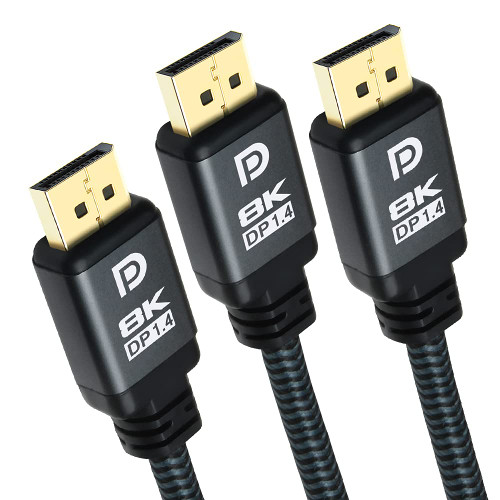 Yauhody 8K DisplayPort 1.4 Cable 3.3ft, 32.4Gbps Braided Displayport to Displayport Cable, DP 1.4 Cord 8K@60Hz, 4K@120Hz 144Hz, 2K@240Hz 165Hz, High Speed DP to DP Cable, HBR3 HDR10 HDCP 2.2 (3.3ft)