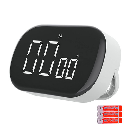 Timer, NUOSWEK Kitchen Timer for Kids, Large LED Display Magnetic Digital Timer for Cooking, Classroom Timer, 99 Minutes Countdown Timer, Volume Adjustable(White Timer)