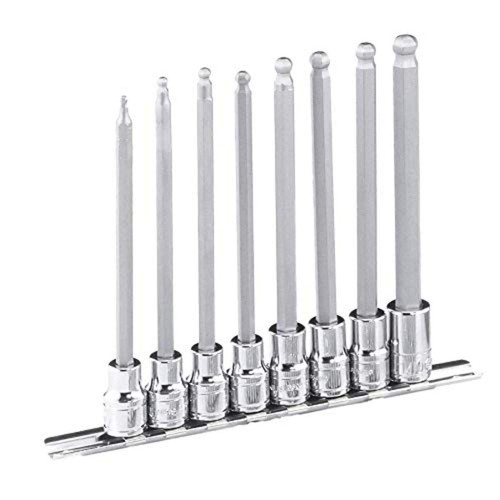 Genius Tools 8PC 3/8" Dr. Metric Wobble Hex Bit Socket Set - BS-308WHL