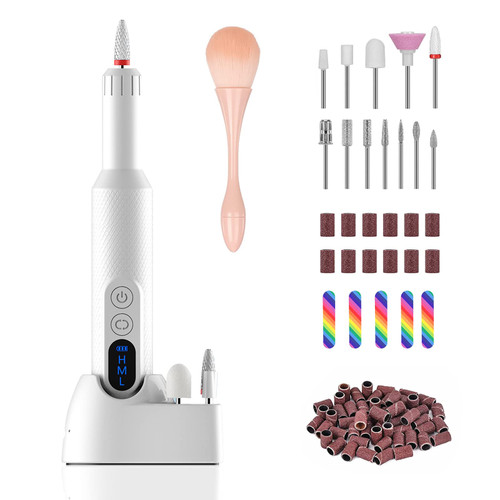 Electric Nail Drill for Acrylic, Rechargeable Efile Nail File Portable Cordless Nail Drill Machine for Gel Nails, Manicure Pedicure Polishing Electric Nail Drill for Acrylic, Rechargeable Efile Nail File Portable Cordless Nail Drill Machine for Gel Nails, Manicure Pedicure Polishing