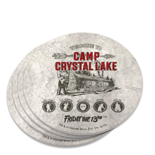Friday The 13th Camp Crysal Lake Novelty Coaster Set