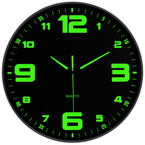 JoFomp Modern Night Light Wall Clock, 12 inch Silent Non-Ticking Clock with Glow in The Dark Function, Battery Operate Lighted Wall Clock for Living Room Kitchen Bedroom Decor (White) JoFomp Modern Night Light Wall Clock, 12 inch Silent Non-Ticking Clock with Glow in The Dark Function, Battery Operate Lighted Wall Clock for Living Room Kitchen Bedroom Decor (White)