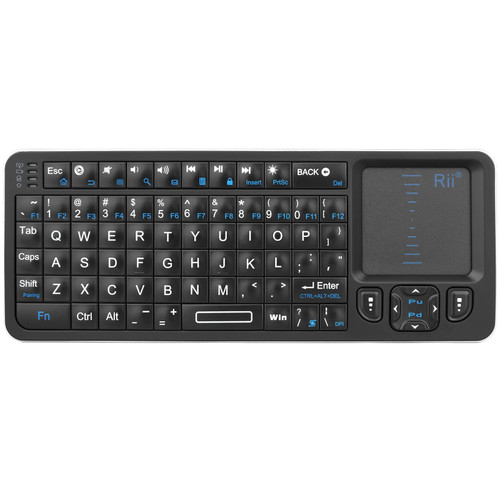 Rii K06 Mini Bluetooth Keyboard,Backlit Wireless Keyboard with IR Learning, Portable Lightweight with Touchpad Compatible with Android TV Box? Mac, Laptop, Windows (Bluetooth Version Only)