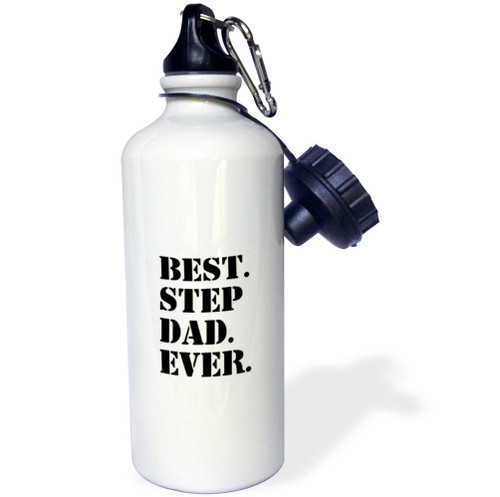 3dRose Best Daughter in Law Ever-Gifts for Family and Relatives-Inlaws Sports Water Bottle, 21 oz, White