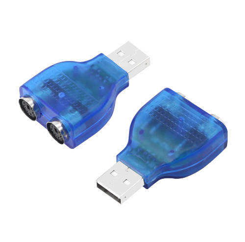 YACSEJAO USB to PS2 Adapter USB A Male to Dual PS/2 Female Converter Splitter for Mouse Keyboard (2 PCS)