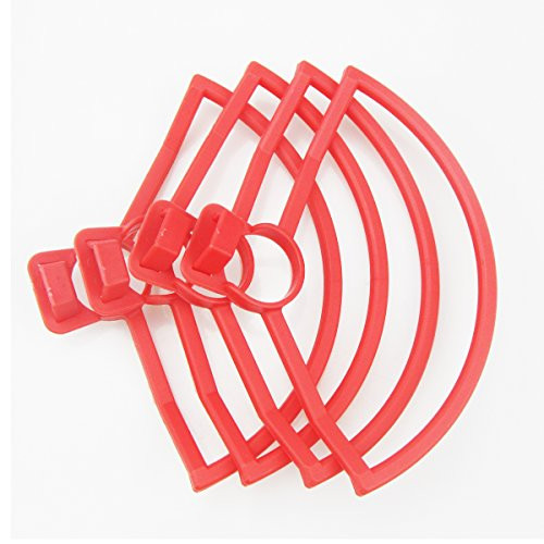 Tineer Lightweight Propeller Protective Cover Guards 4pcs Propellers Guard Protector for DJI Spark Done Props Spare Accessories (Red)