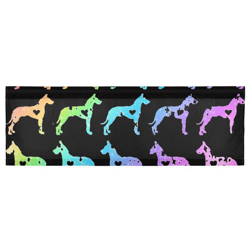 Augenstern Window Topper Curtain Great-dane-Heart-Love 54x18 inch Valance Short Curtain for Kitchen Windows/Bathroom/Living Room/Bedroom Augenstern Window Topper Curtain Great-dane-Heart-Love 54x18 inch Valance Short Curtain for Kitchen Windows/Bathroom/Living Room/Bedroom