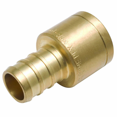 SharkBite 1/2 x 1/2 Inch Crimp Female Sweat Adapter, Brass Plumbing Fitting, PEX Pipe, PE-RT, UC600LFA