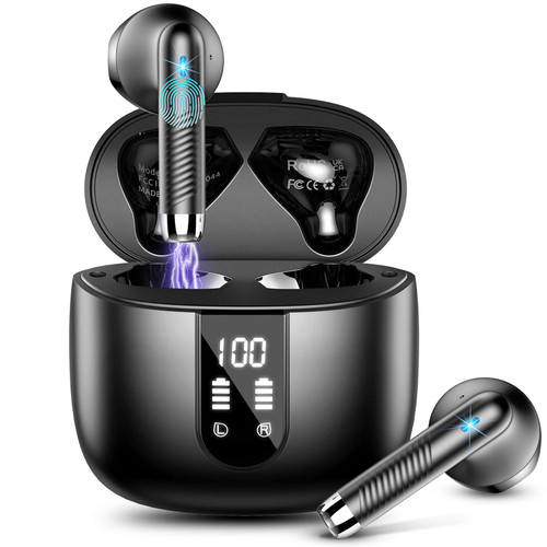 Wireless Earbuds Bluetooth 5.3 Headphones 56H Playtime Bluetooth Earbuds with LED Display Charging Case Deep Bass Noise Cancelling Ear buds With ENC Mic Earphones in Ear IP7 Waterproof for Android iOS Wireless Earbuds Bluetooth 5.3 Headphones 56H Playtime Bluetooth Earbuds with LED Display Charging Case Deep Bass Noise Cancelling Ear buds With ENC Mic Earphones in Ear IP7 Waterproof for Android iOS