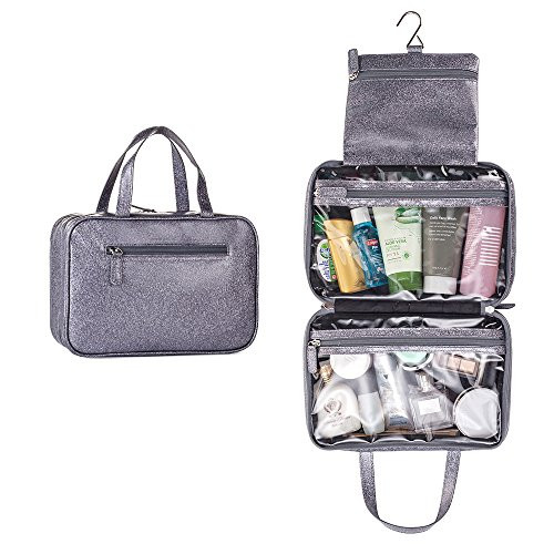 Mealivos Toiletry Bag Travel Toiletry Organizer Portable Hanging Makeup Bag Dopp Kit & Shaving Cosmetic Bag for Women