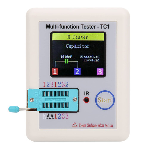 TFT Transistor Tester, Multifunction Transistor Tester 3.5in TFT Display Screen LCR TC1 for Capacitor Diodes Inspect Electronic, Voltage Testers