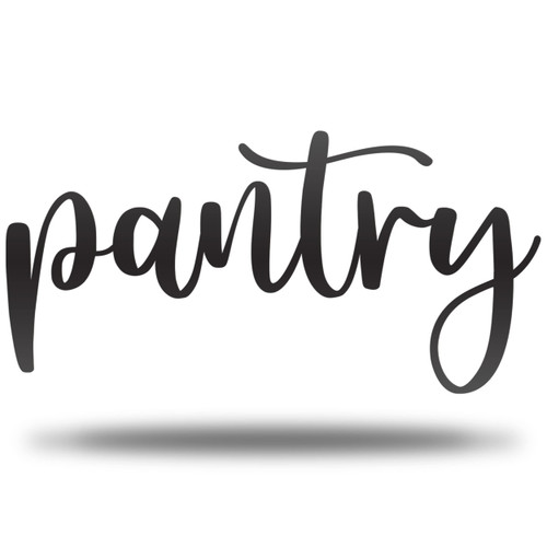 Vivegate Pantry Word Sign Metal Wall Decor - 15"X8" Black Modern Pantry Decor Farmhouse Metal Large Pantry Sign for Hanging Any Kitchen Wall Art Decor