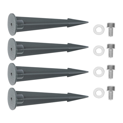 OSALADI Solar Lights Outdoor 4pcs Metal Stake Solar Lights Replacement Spike Outdoor Ground Stakes Flood Light Ground Stake for Garden Lights Landscape Pathway Lamps Pole Flood Lights Outdoor