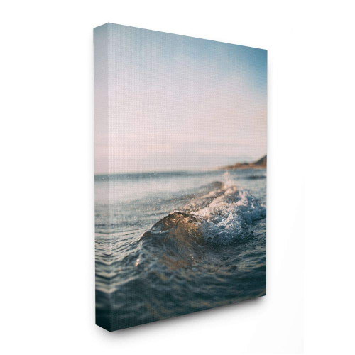 Stupell Industries Crest of a Small Wave Beach Water Photograph Wall Art, 16 x 20, Blue