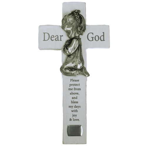 Cathedral Art Abbey & CA Gift Girl Bedtime Blessing Wall Cross W/Hanger, One Size, Multi