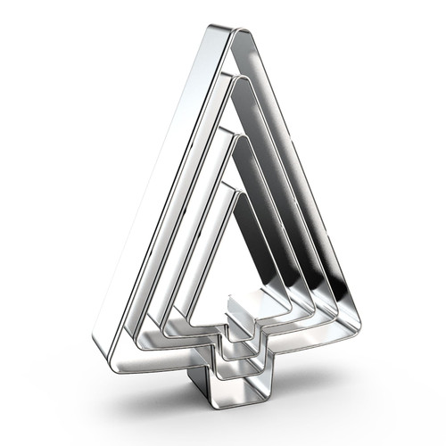Tree Cookie Cutter Set - 5", 4", 3", 2" - 4 Piece - Stainless Steel