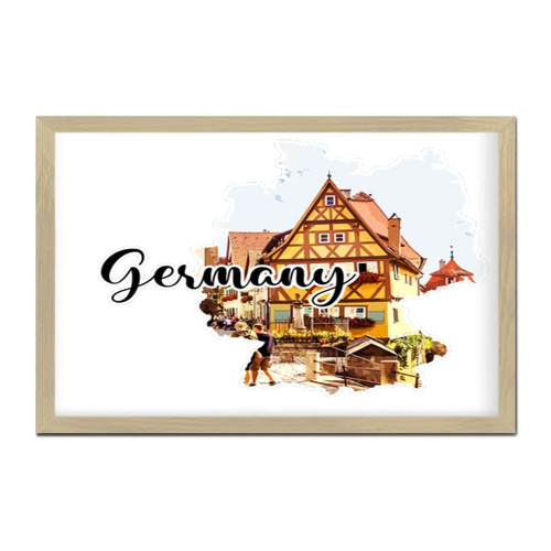 Personalized Framed Wooden Sign Germany Family Wall Art Decor for Window Vintage Country Wooden Signs Skyline Picture City Painting Offices Wall Decor Sign Gift 8x12in Personalized Framed Wooden Sign Germany Family Wall Art Decor for Window Vintage Country Wooden Signs Skyline Picture City Painting Offices Wall Decor Sign Gift 8x12in