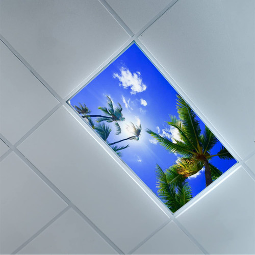 Fluorescent Light Covers for Classroom Office - Light Filters Ceiling LED Ceiling Light Covers - Office & Classroom Decorations - Cloud Palm