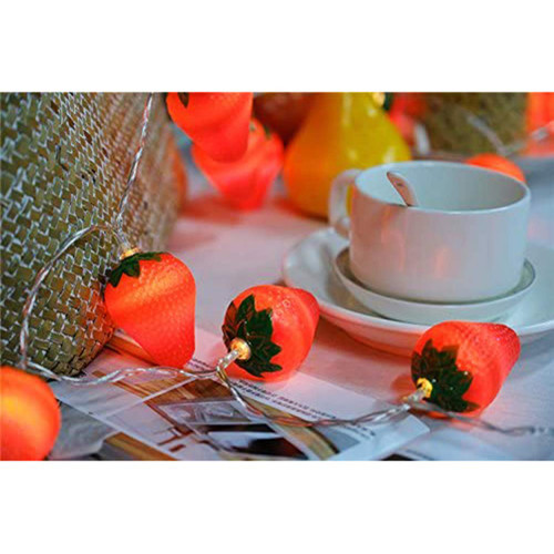 3 Meters 20LED Strawberry String Lights, Battery Powered Indoor Outdoor Fruit Lighting Lamp for Wedding Home Garden Yard Patio Party Decorations