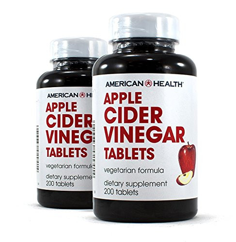 American Health Vinegar Tablets, Apple Cider, 200 Count (2 Bottles)